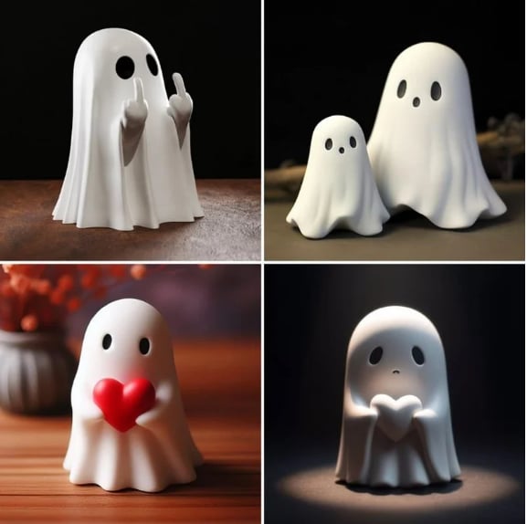 👻 Purely Handmade Cute Ghost Statue🎉-KOLAICH™