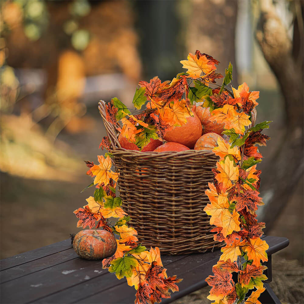 Halloween Hanging Simulated Decorative Maple Leaves