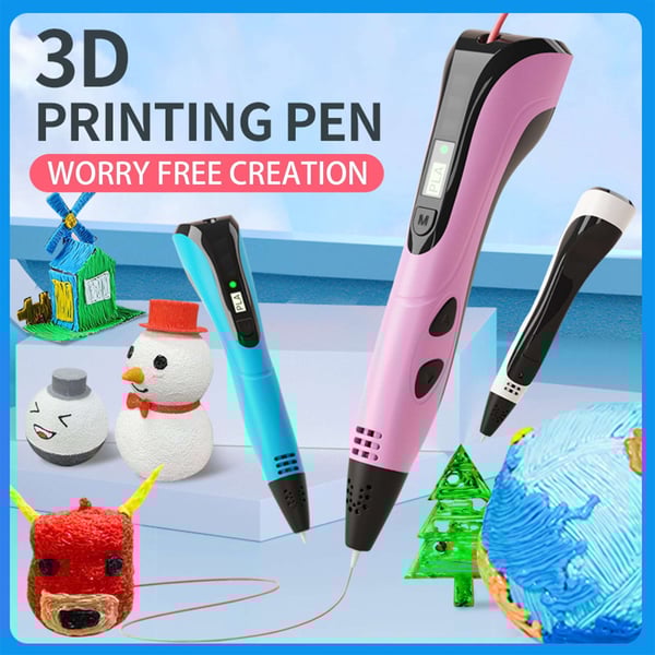 NEW 3D Printing Pen 3d Pen Set for Kids Chidren Child's Birthday Christmas Creative DIY Gift LCD Display with PLA Filament