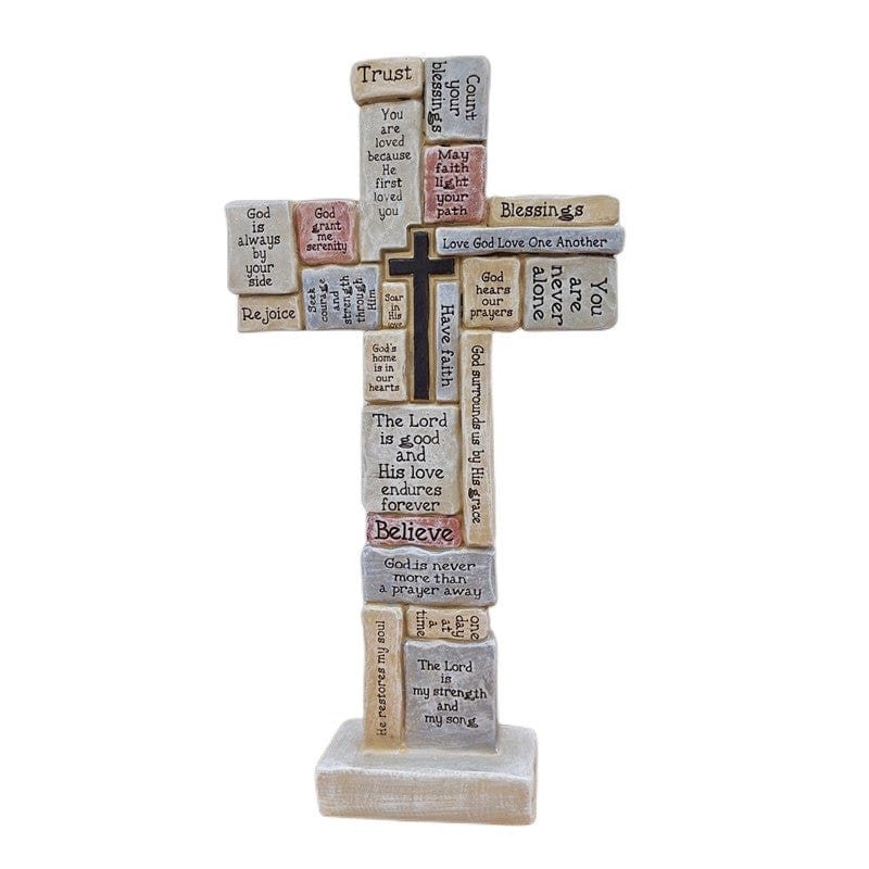 Handmade Cross Statue by Godisabove