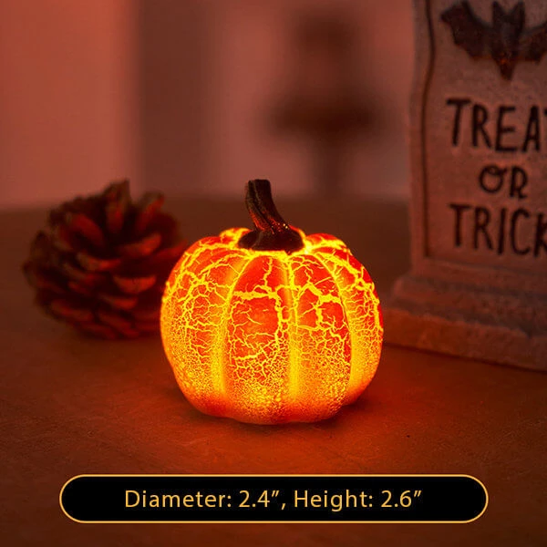 Halloween Crackle Pumpkin Lamp
