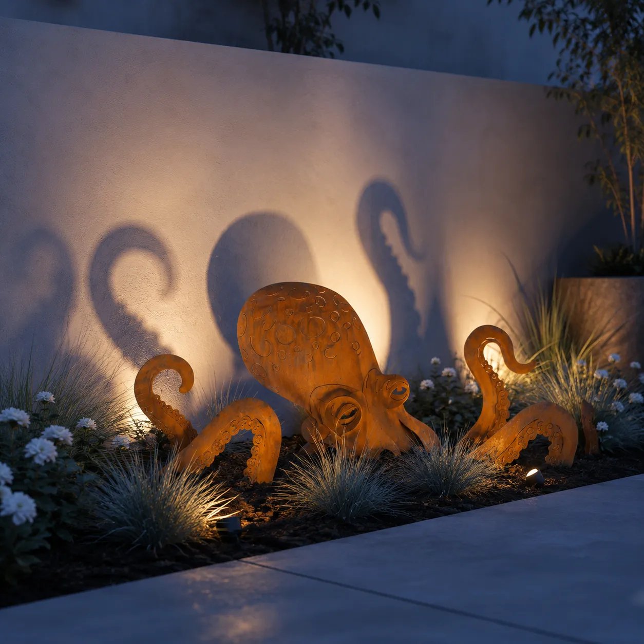 🔥2026 Hot Sale - 🐙Rust Patina Giant Squid Garden Sculpture-KOLAICH™