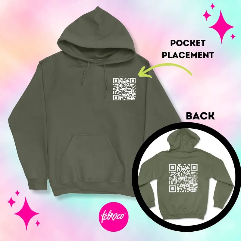 Funny FU QR Code Hoodie