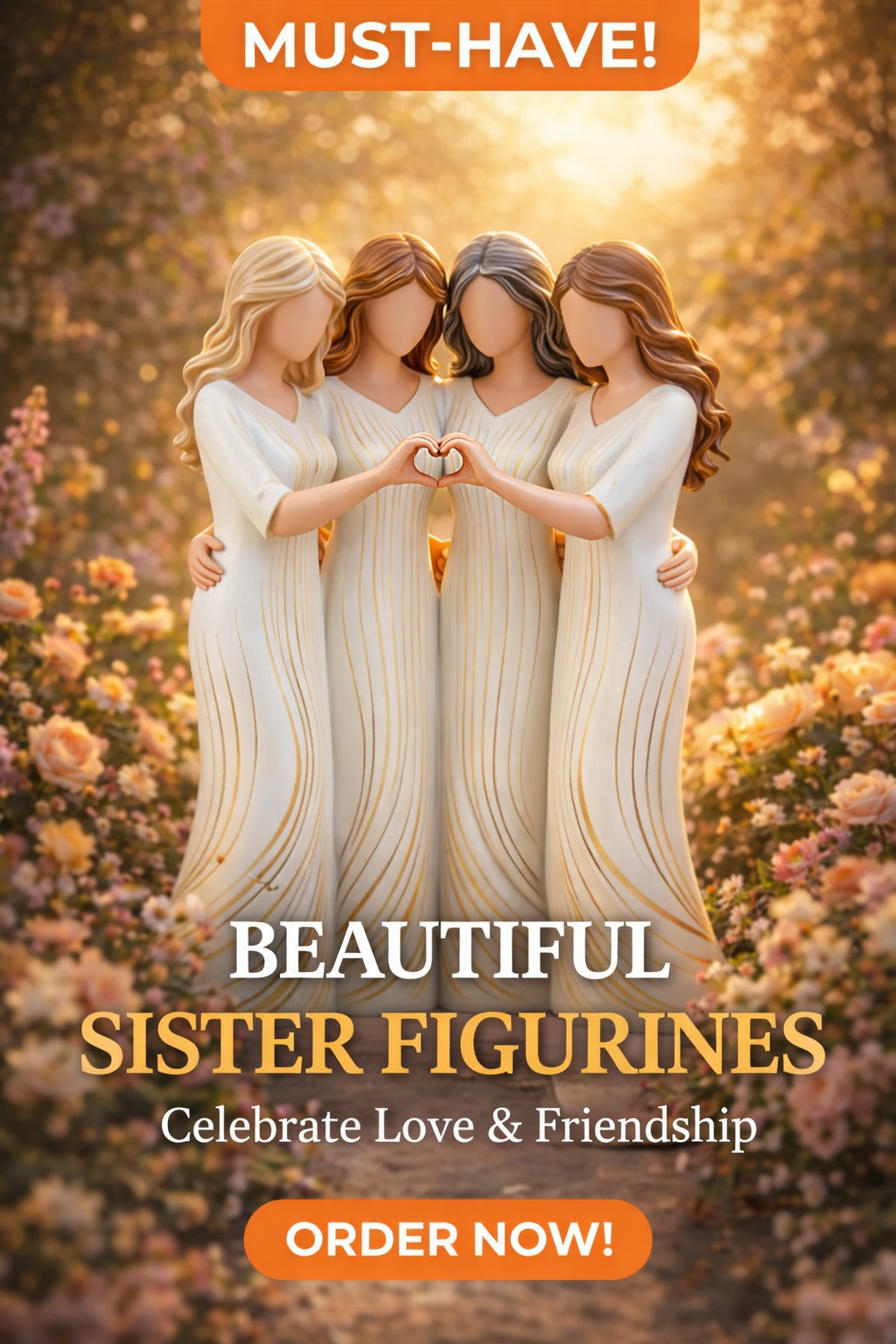 🔥LAST DAY 49% OFF🌊Sisters by My Side, Celebrates Friendships Three Sisters Sculpture