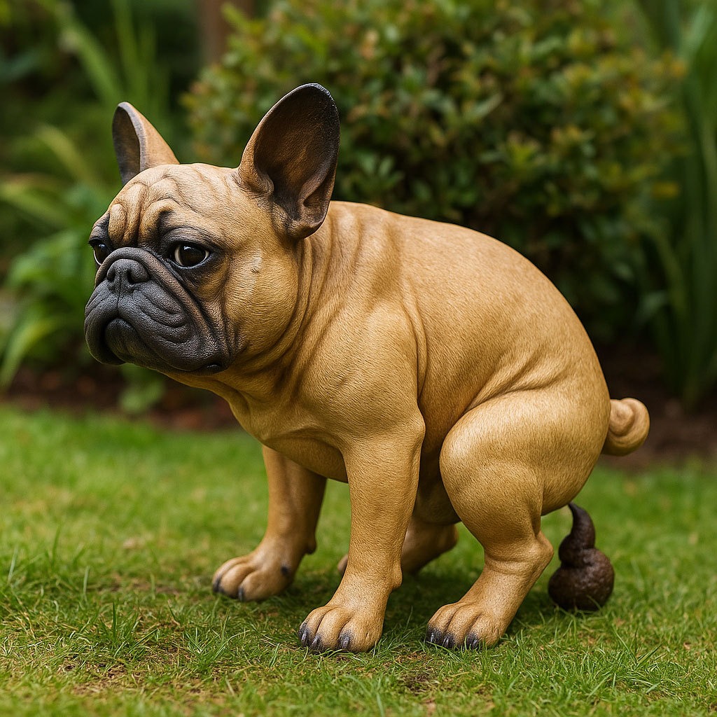Funny French Bulldog Garden Statue
