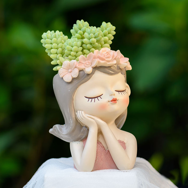 Adorable Fairy Succulent Pots - Sweet Face Garden Decor