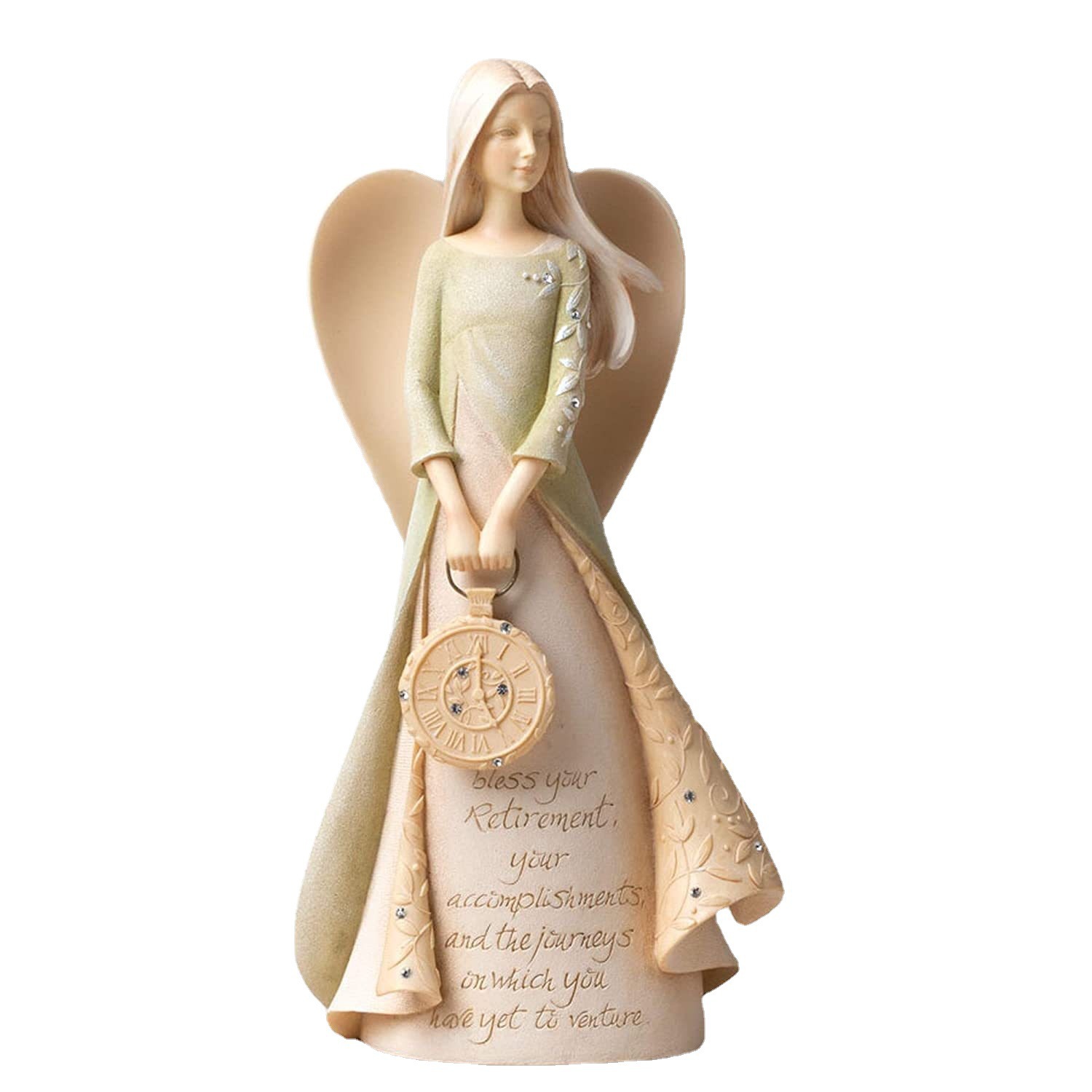 Enesco Foundations Retirement Angel Resin Figure, 9 Inch, Multicolor