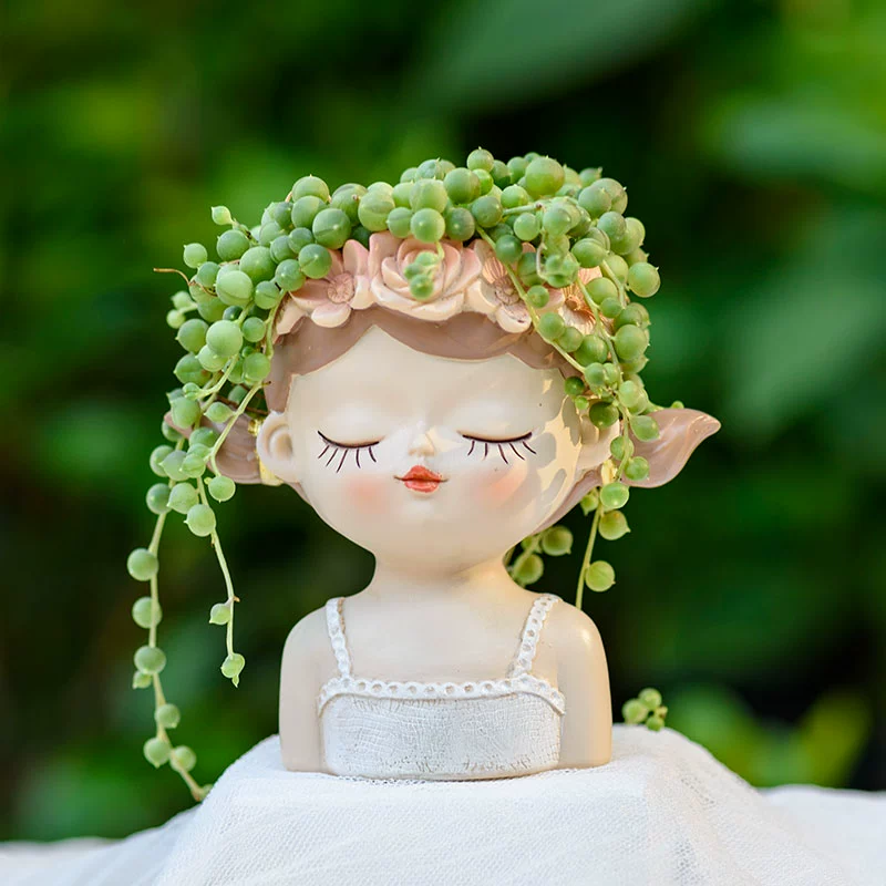 Adorable Fairy Succulent Pots - Sweet Face Garden Decor