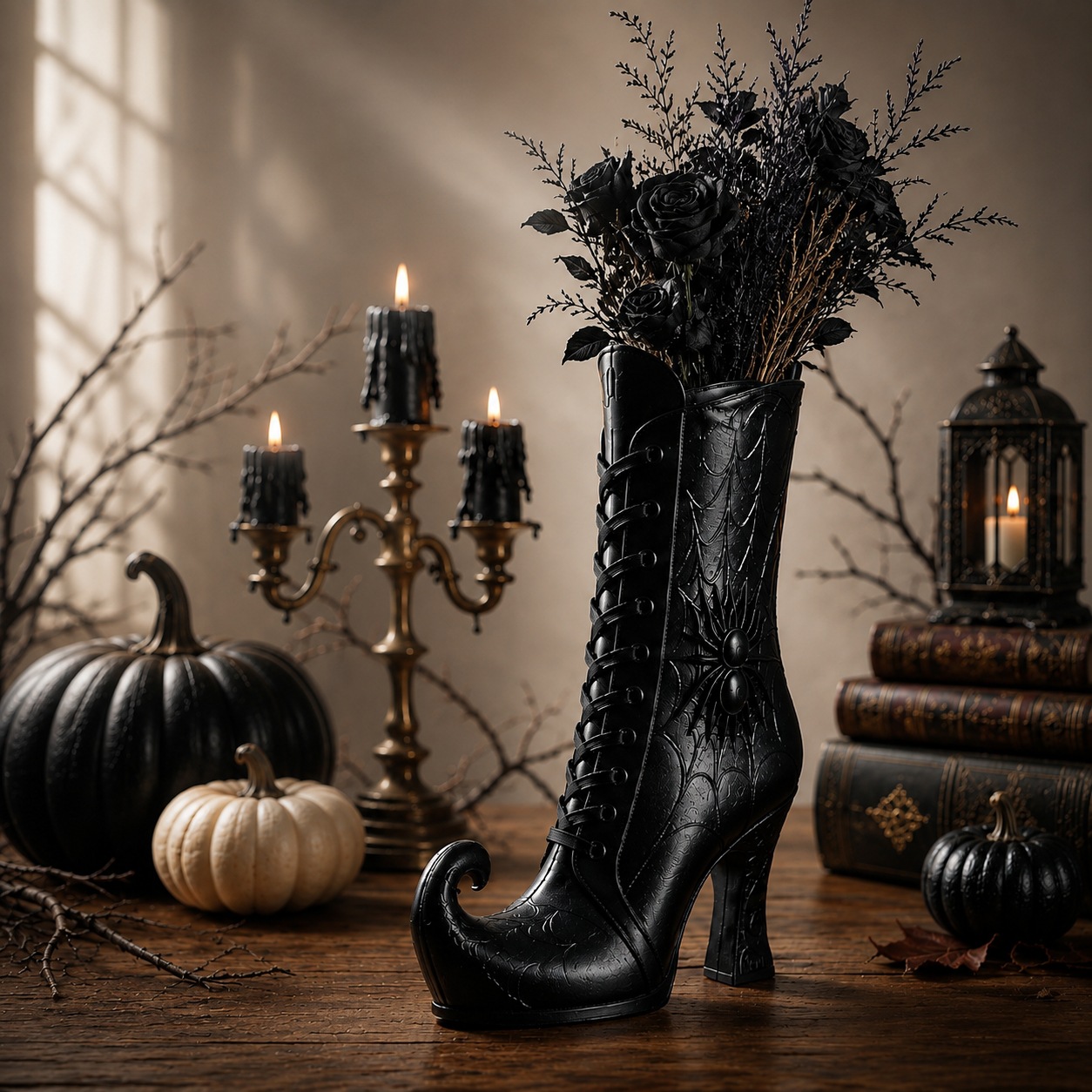 3D Printed Witch Boot Vase – Spooky Elegance for Your Halloween Display 🕷️🥾✨