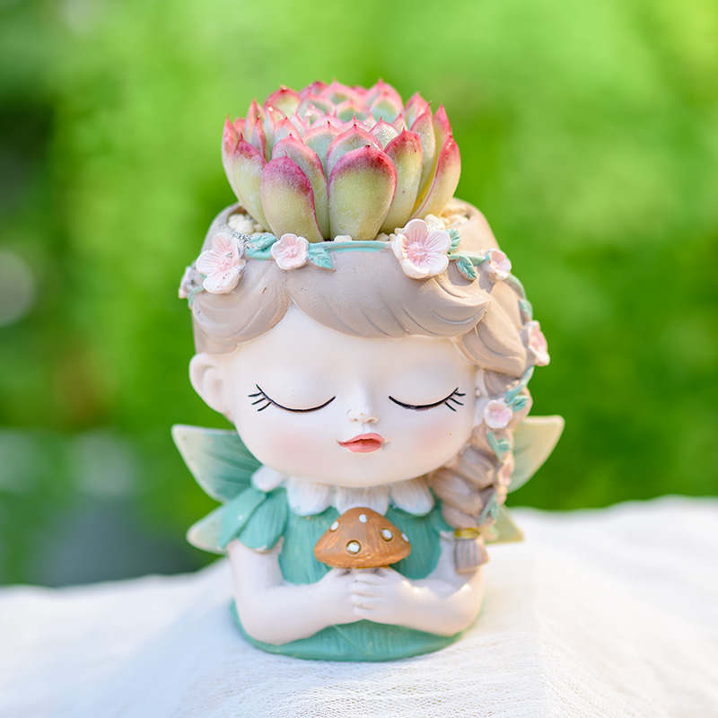 Adorable Fairy Succulent Pots - Sweet Face Garden Decor