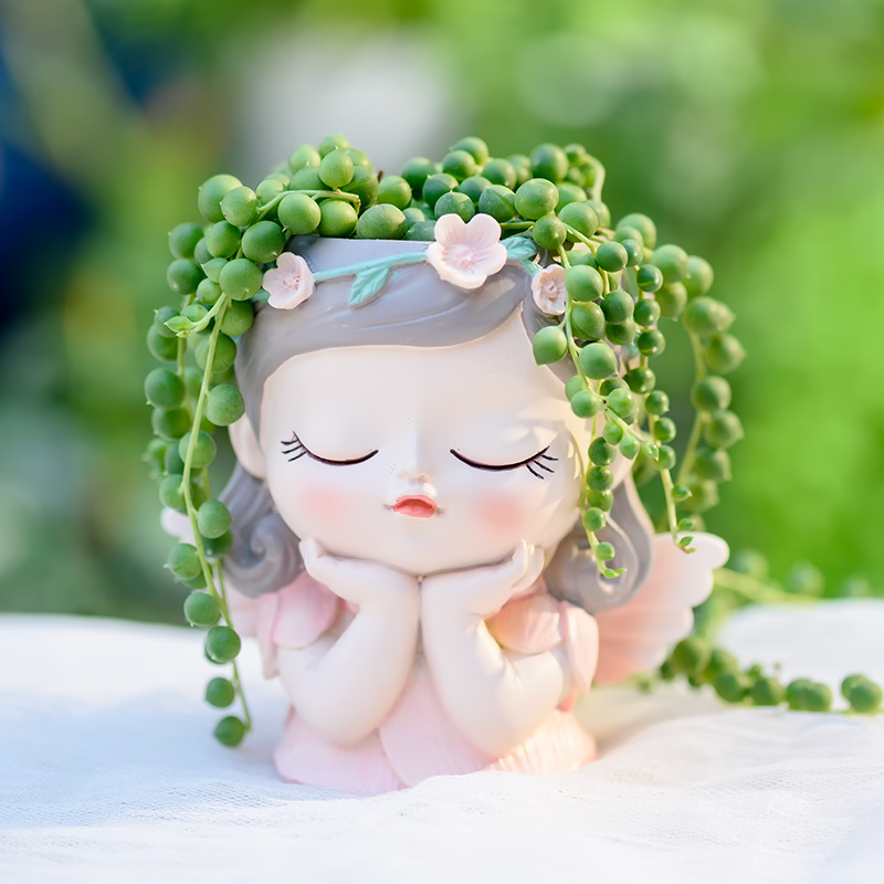 Adorable Fairy Succulent Pots - Sweet Face Garden Decor