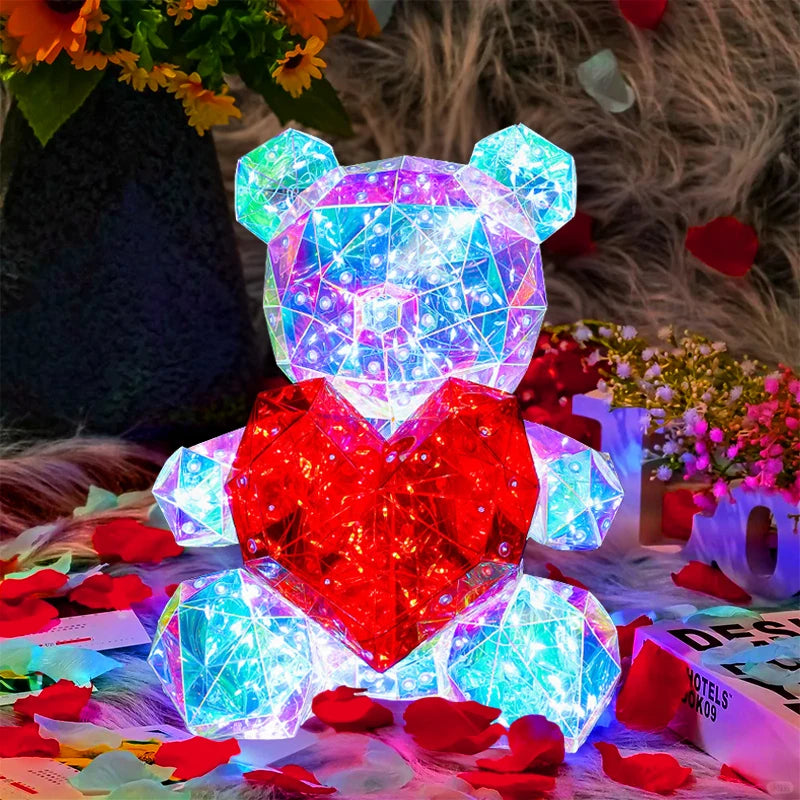 LED Rose Bear with Heart: Perfect Gift for Valentine's Day-KOLAICH™