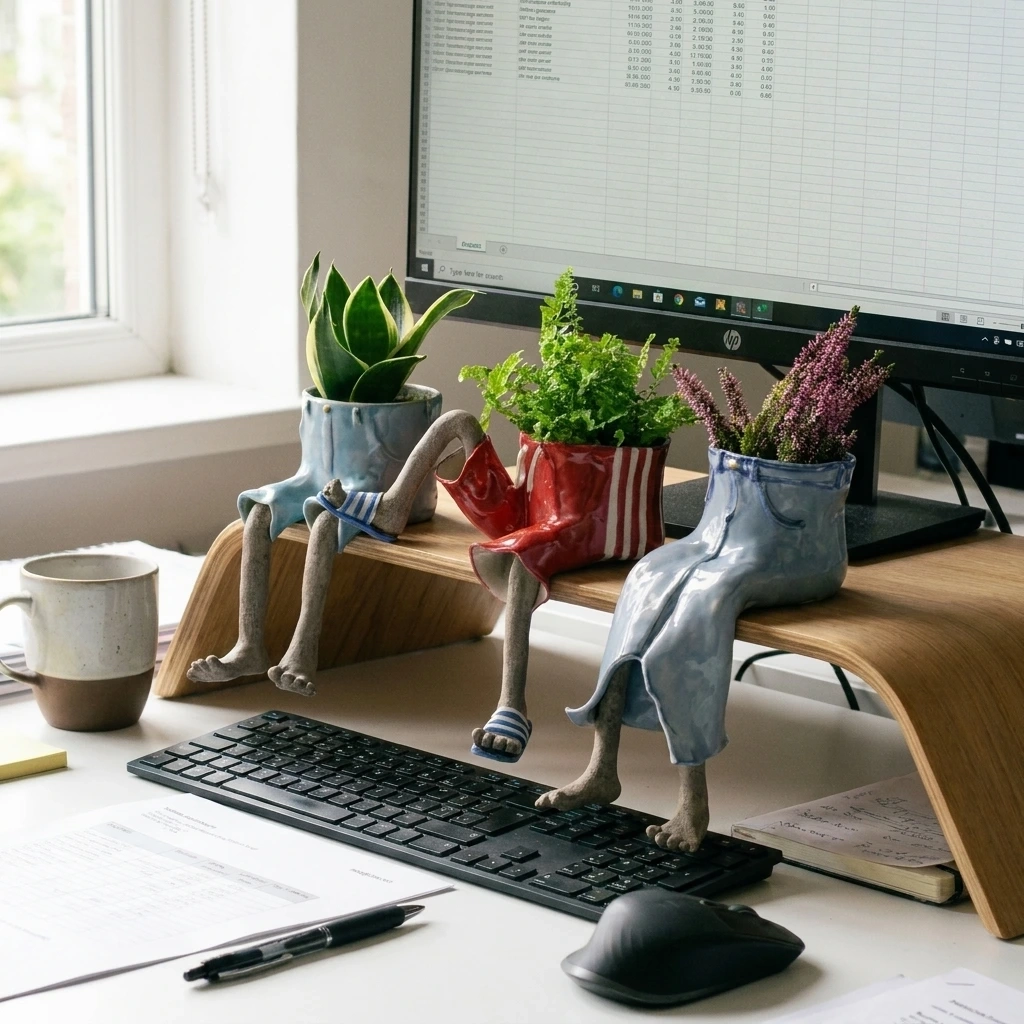👖 Whimsical Hanging Legs Planter – Cute & Funny Home Decor