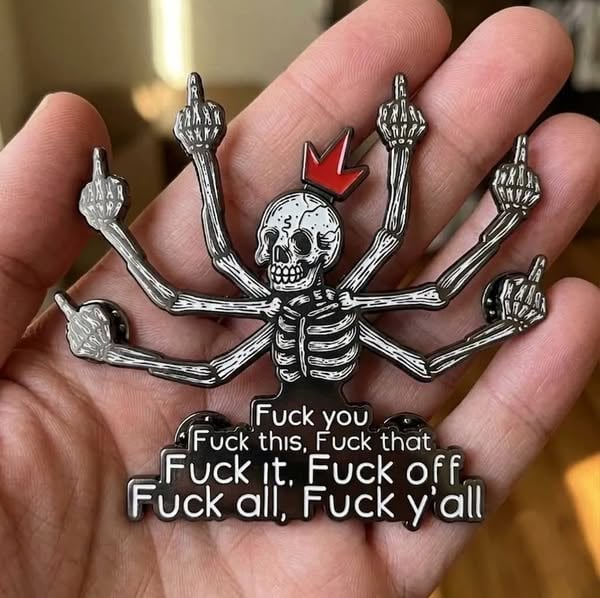 Fuck Skull Enamel Pin-KOLAICH™