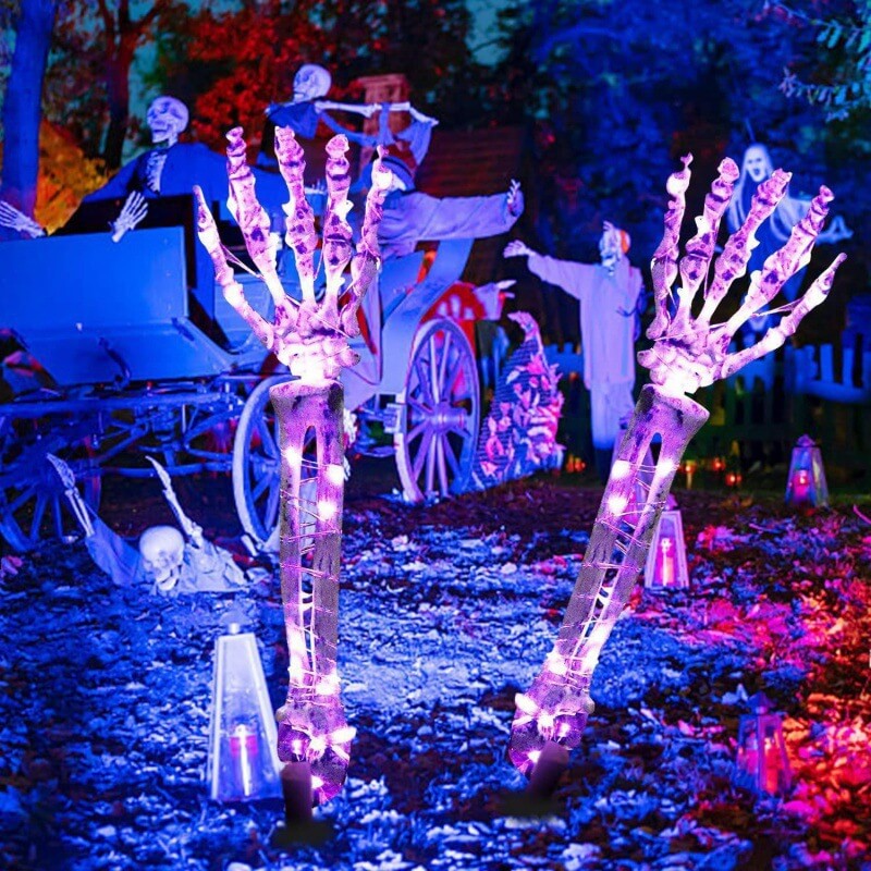 Glowing Halloween Ghost Hand Skeleton