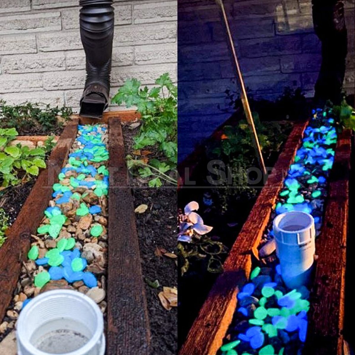 Glow-in-the-Dark Garden Pebbles-KOLAICH™