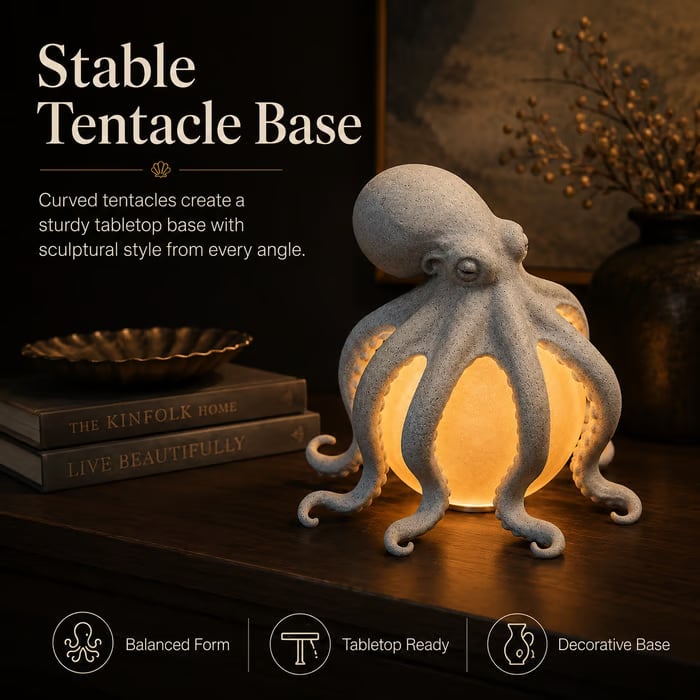 Glowing Octopus Table Lamp – A Magical Ocean Accent for Your Home