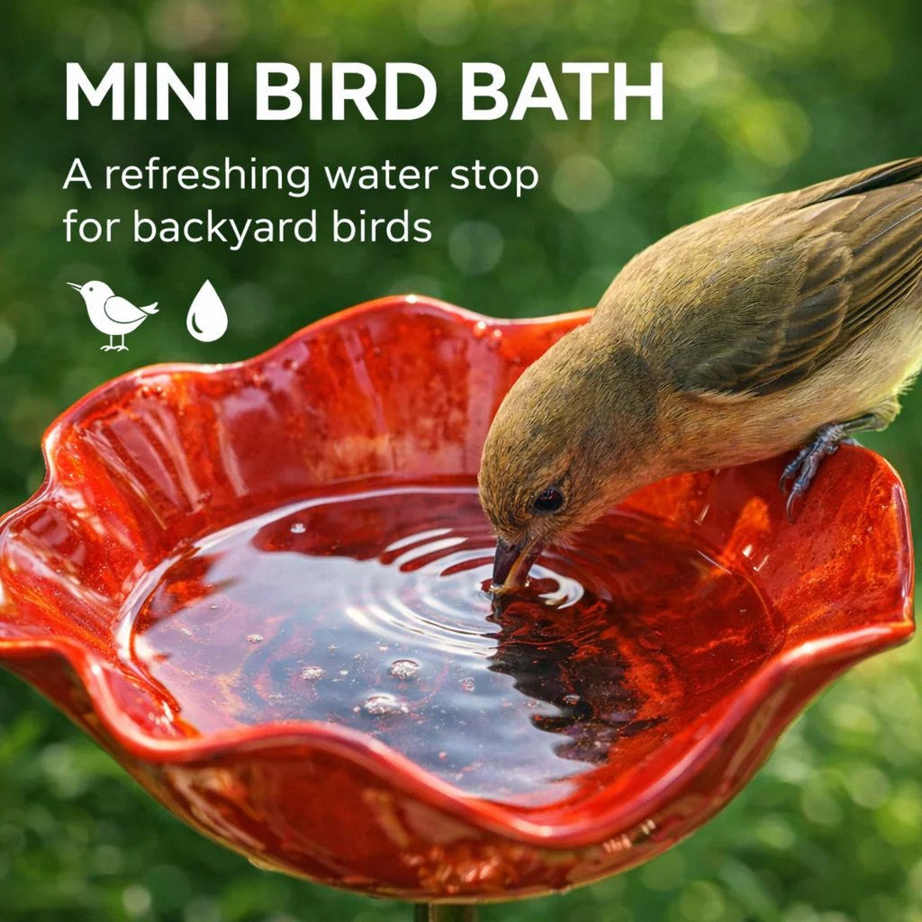 🐦 Mini Bird Bath & Pollinator Water Station - 49% OFF- ✨ Attract Birds & Beneficial Insects