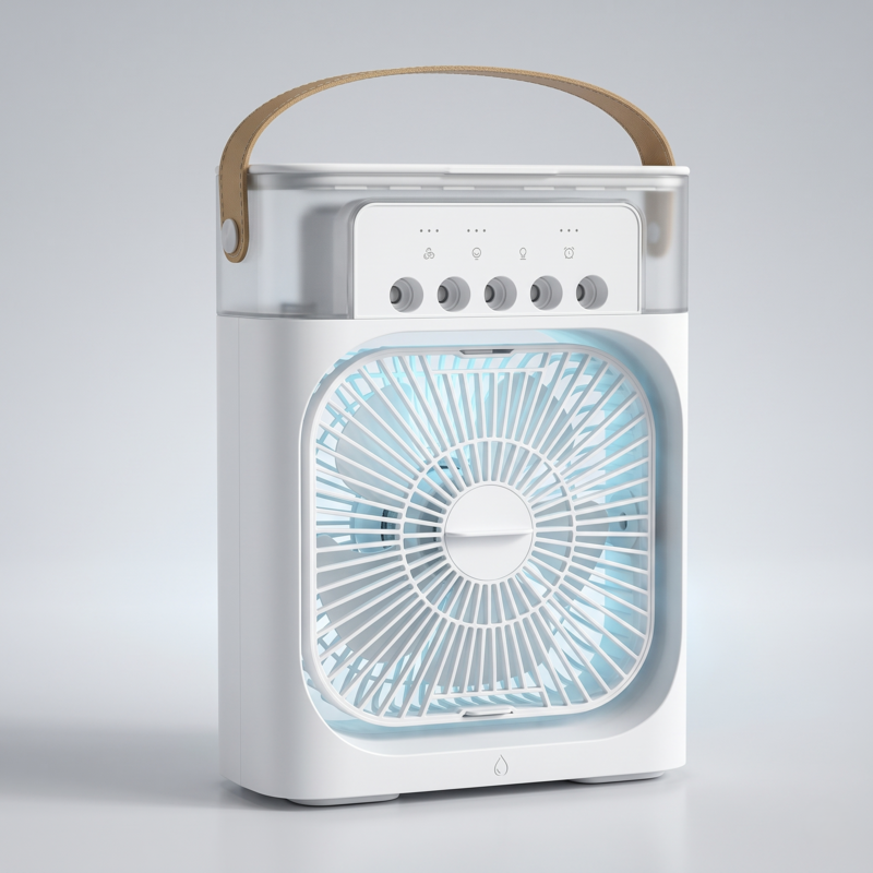 3-in-1 Portable Mini Fan & Electric Air Cooler - Personal Humidifier with Mist