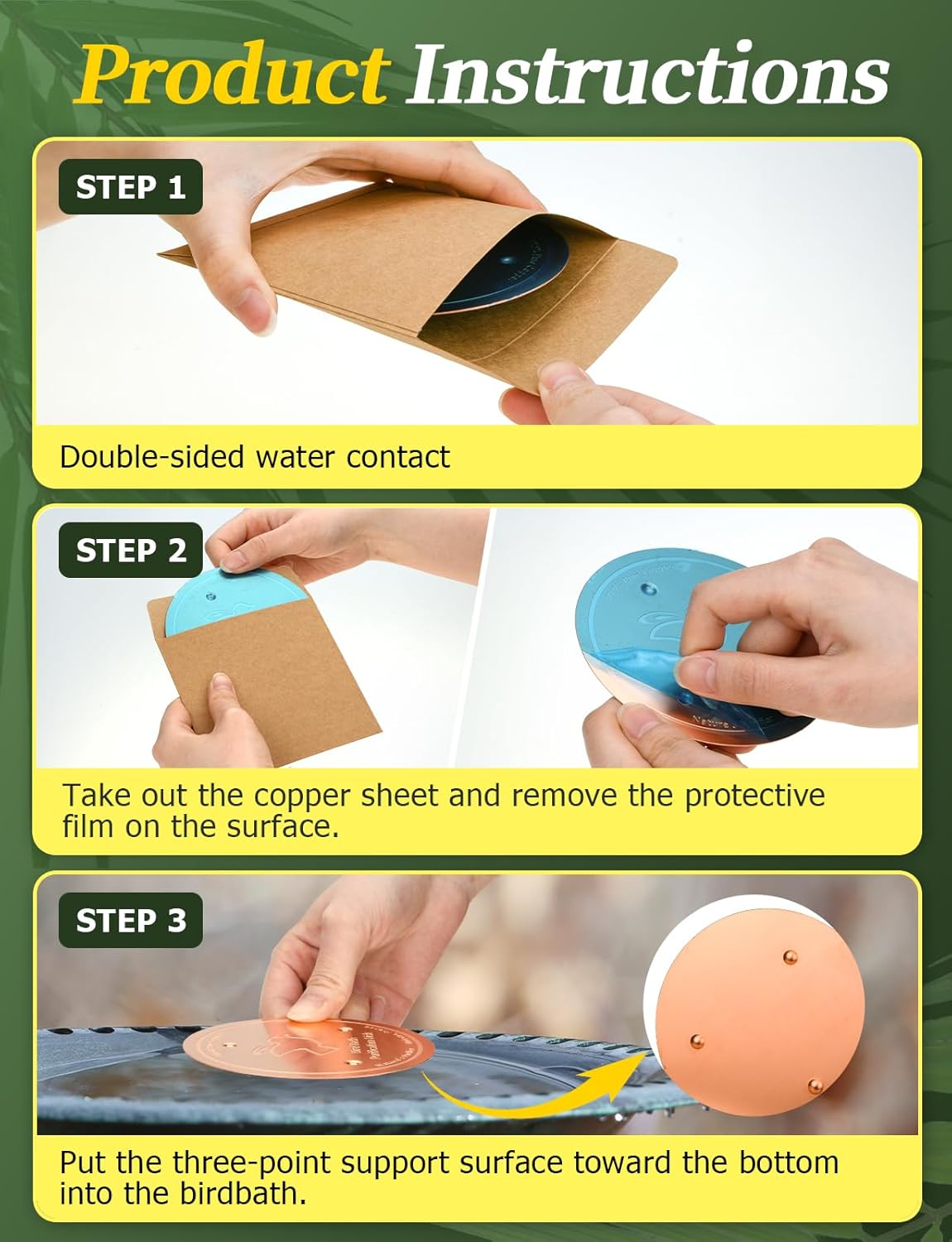 Bird Bath Copper Disk