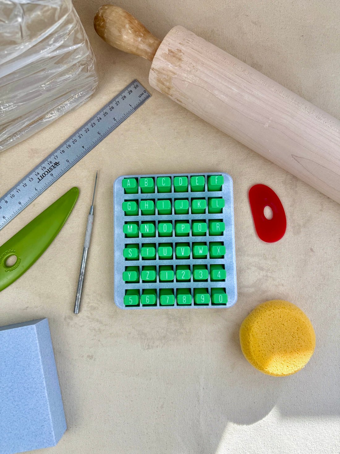 🔥LAST DAY 49% OFF-Uppercase and Lowercase Alphabet & Number Clay Stamp Sets