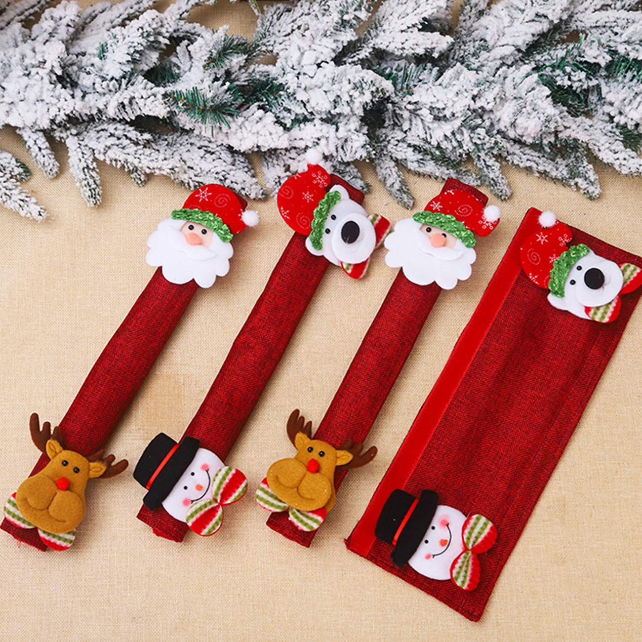 SNOWMAN KITCHEN HANDLE DOOR COVERS