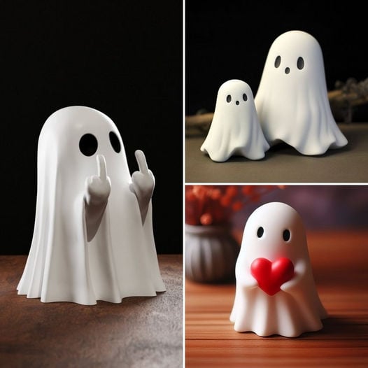 👻 Purely Handmade Cute Ghost Statue🎉-KOLAICH™