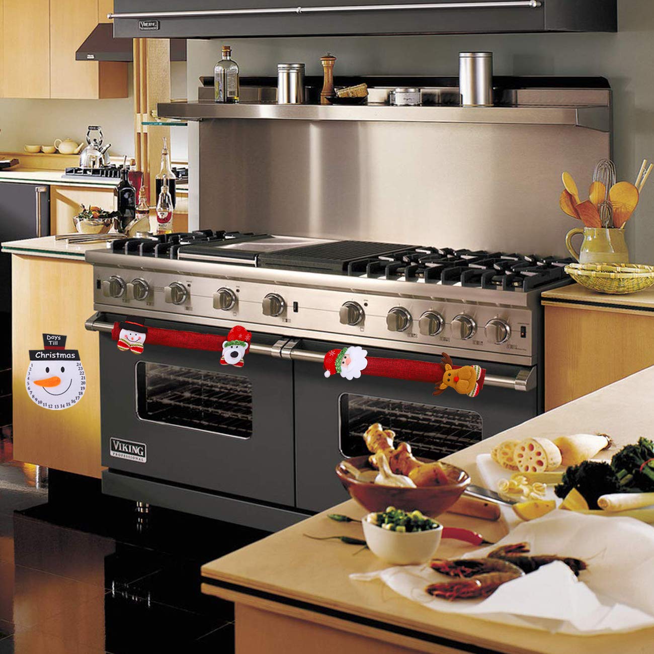 SNOWMAN KITCHEN HANDLE DOOR COVERS