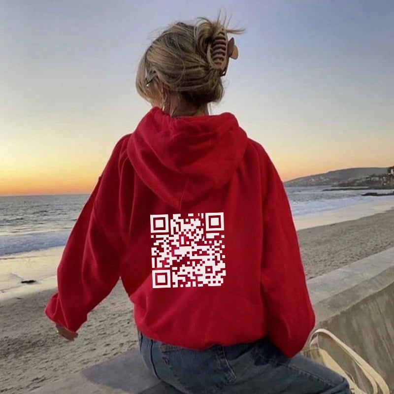 Funny FU QR Code Hoodie