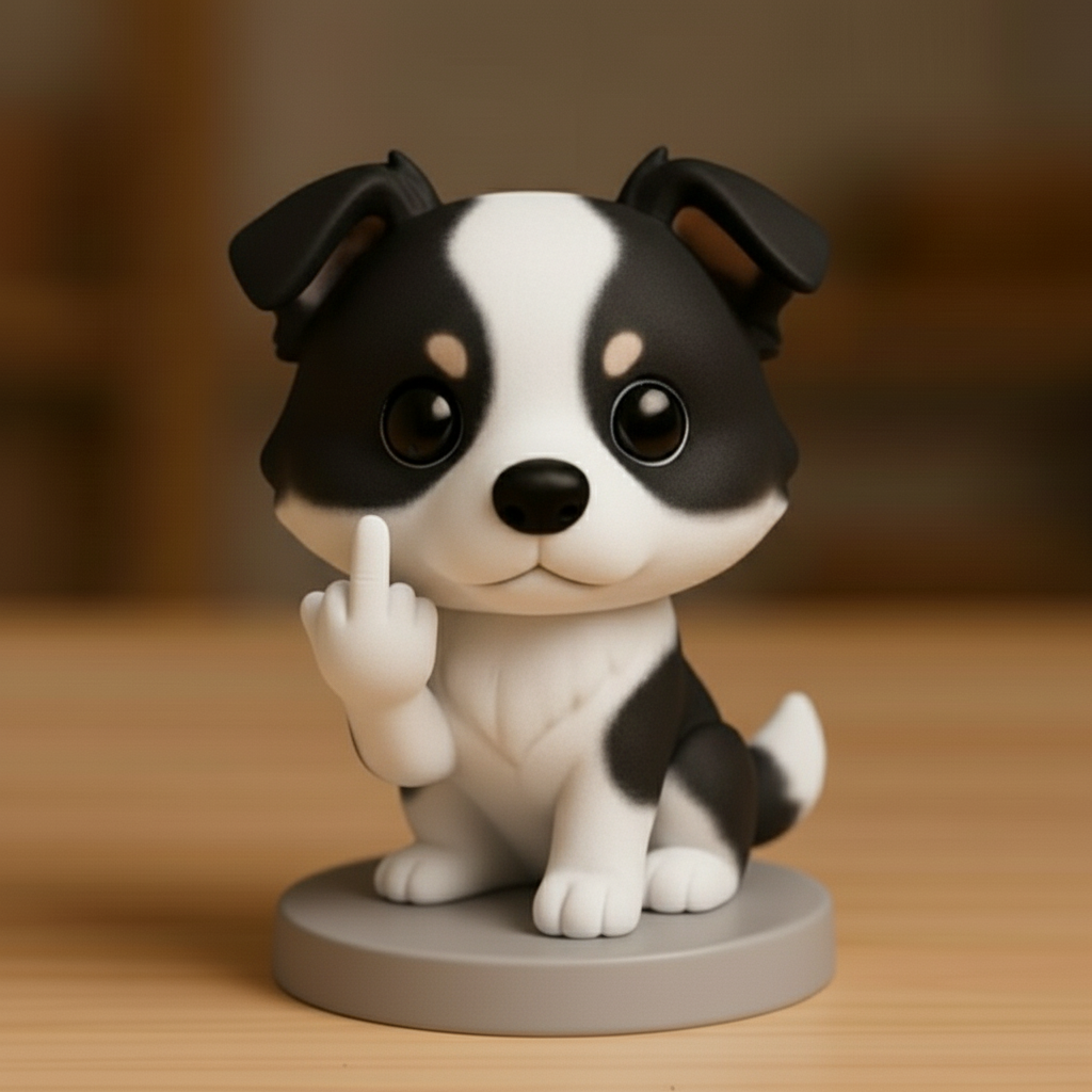 Funny Middle Finger Dog Ornament – The Perfect Gag Gift 🎁🐕