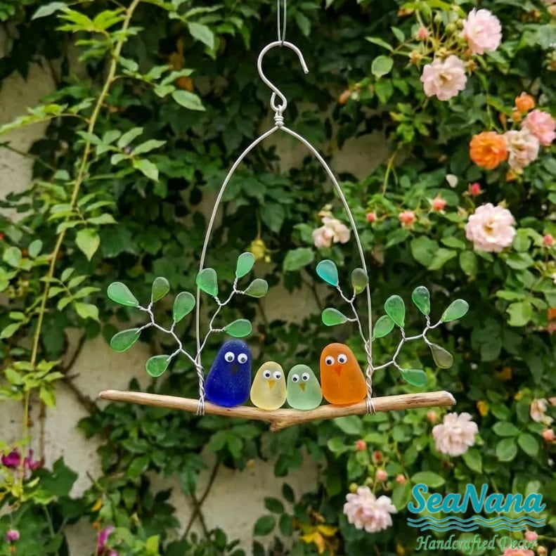 🌈Seaglass Rainbow Birds