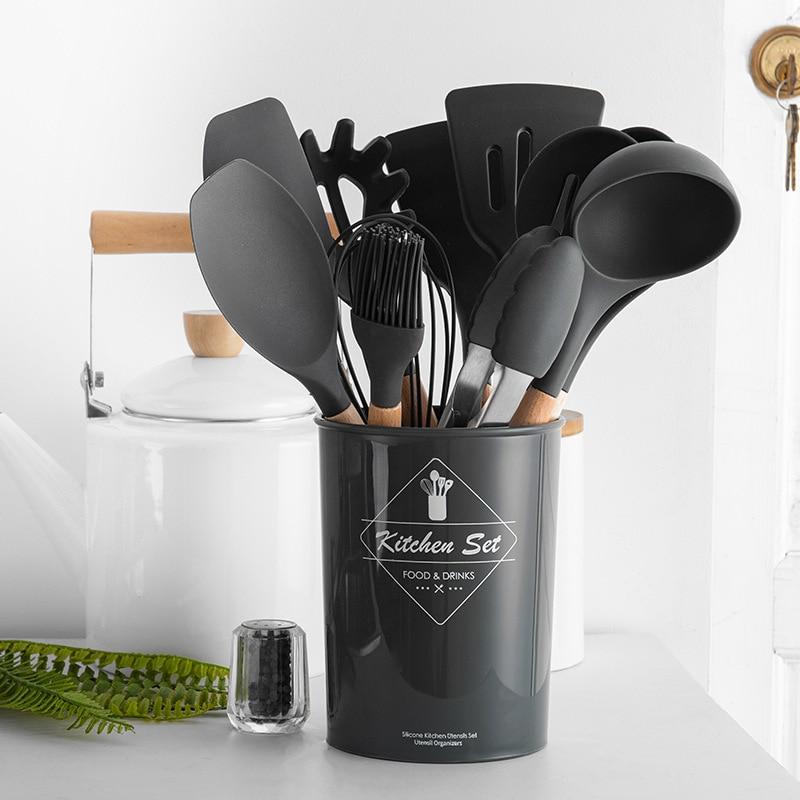 Kitchenware Cooking Utensils Set With Wooden Handle-KOLAICH™