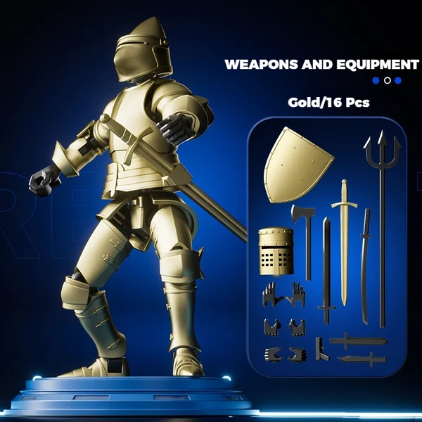 DIY Medieval Warrior Strong Magnetic Removable Articulated DollBuy 3 Set Get 10% OFF & Free Shipping