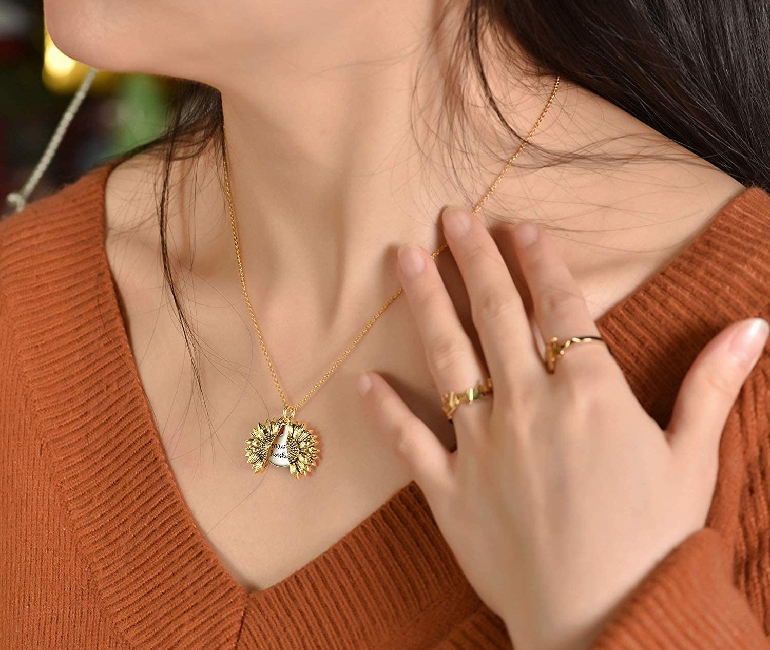 "You Are My Sunshine"Sunflower Necklace With Gift Box (Buy 2 Get Free Shipping）-KOLAICH™