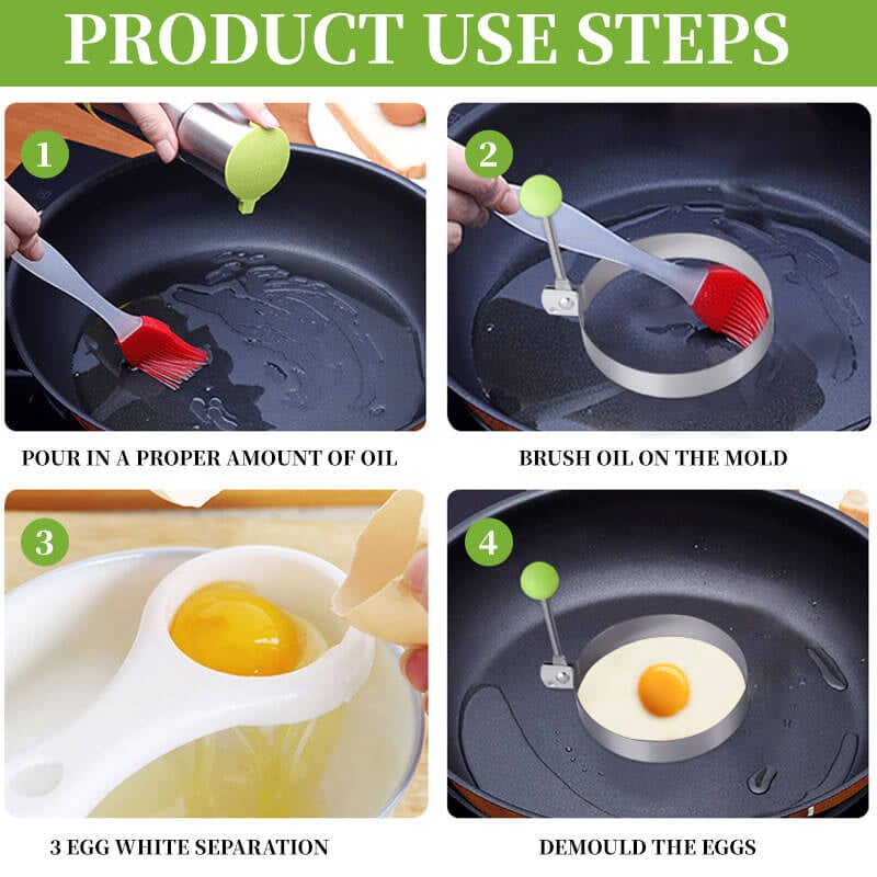 Stainless Steel Fried Egg Molds-KOLAICH™