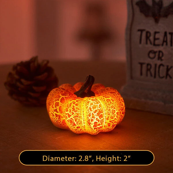 Halloween Crackle Pumpkin Lamp