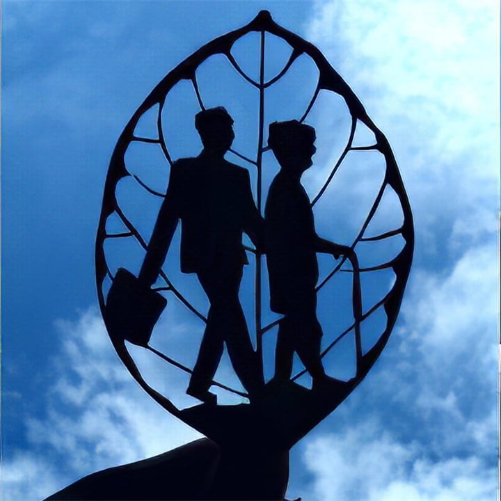 Mother's Day Leaves Black Iron Ornament