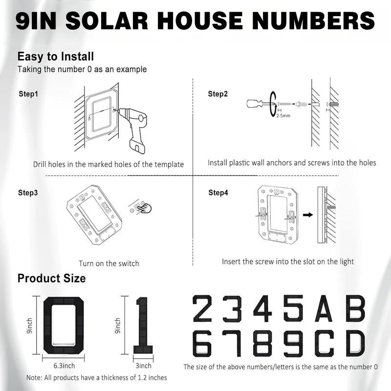 ☀️ Solar LED Illuminated House Numbers-KOLAICH™