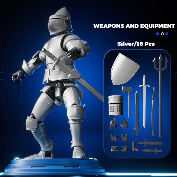 DIY Medieval Warrior Strong Magnetic Removable Articulated DollBuy 3 Set Get 10% OFF & Free Shipping