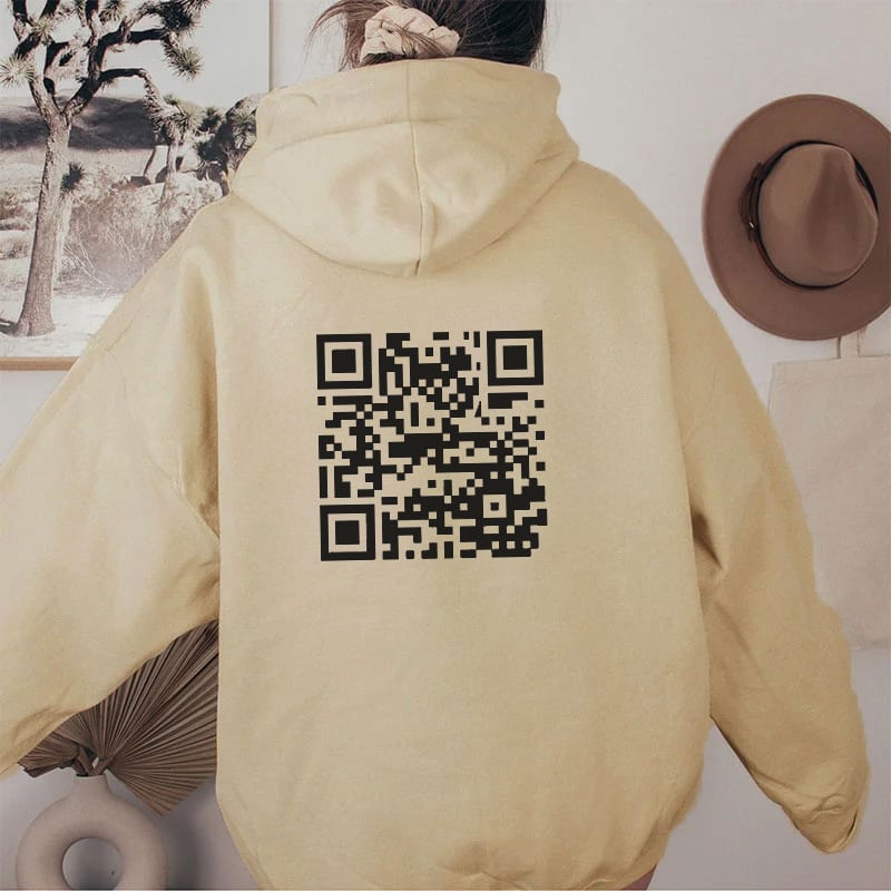 Funny FU QR Code Hoodie