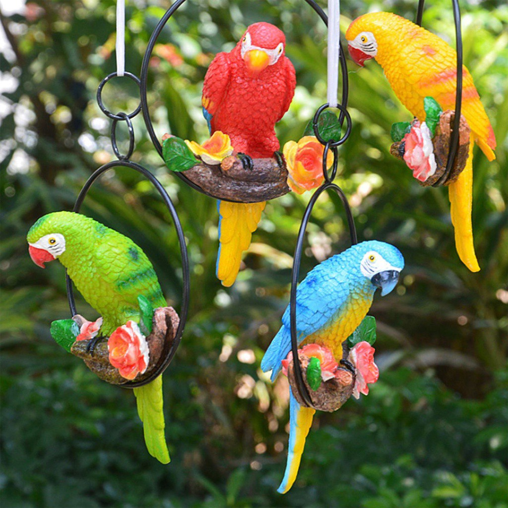 Iron ring parrot pendant garden decoration-KOLAICH™
