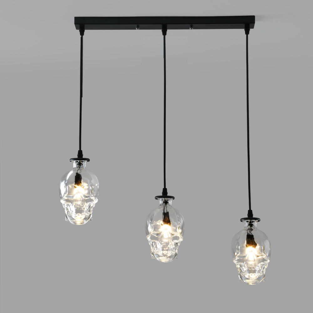 Loft Retro Bar Restaurant Skull Pendant  Halloween Lamp-KOLAICH™
