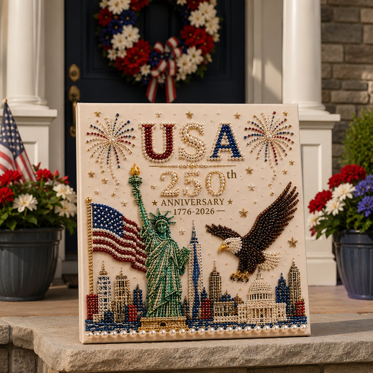🇺🇸 USA 250th Anniversary DIY Pearl Painting Kit ✨❤️‍🔥BUY 2 GET FREE SHIPPING