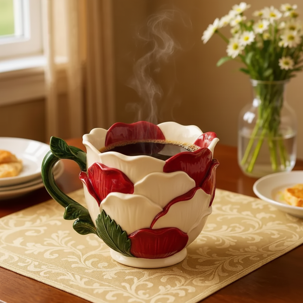 🌻Elegant Flower Mug☕