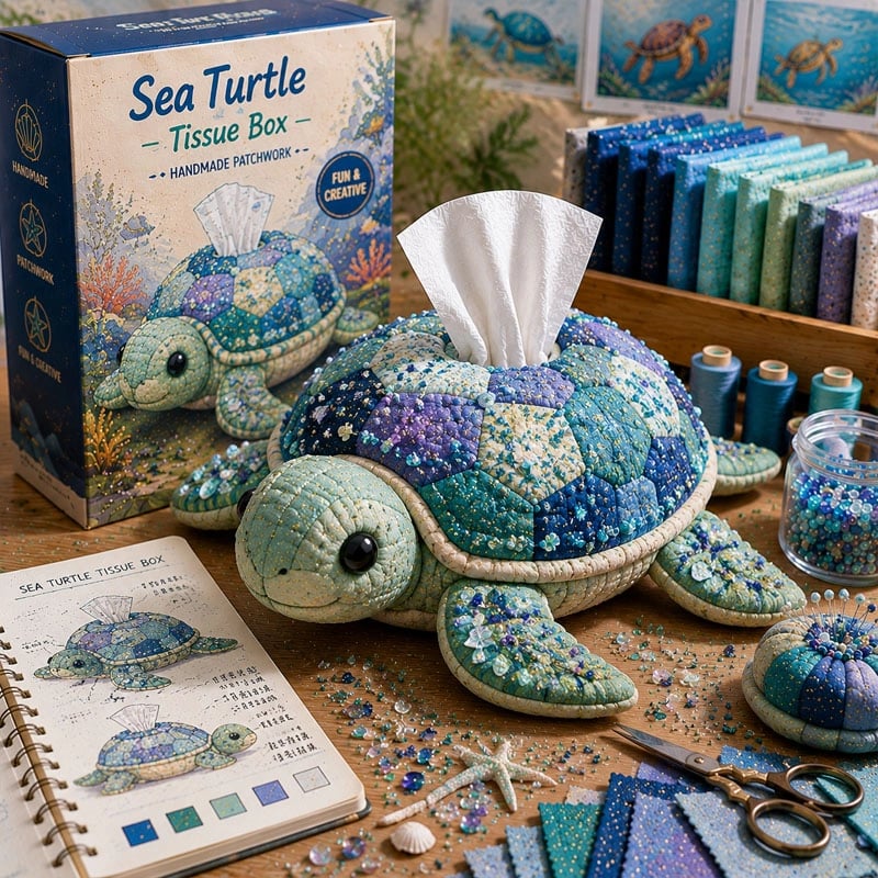🌟 Crafty Critters DIY Tissue Box Kit – Fun Animal & Ocean Friends! 🌟-KOLAICH™