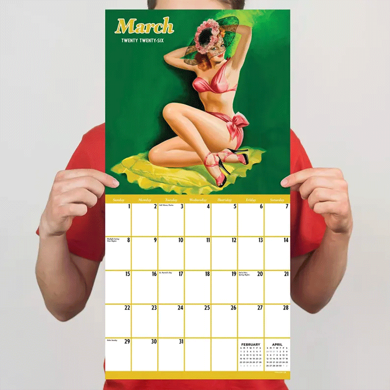 2026 Retro Pin-Up Girl Calendar