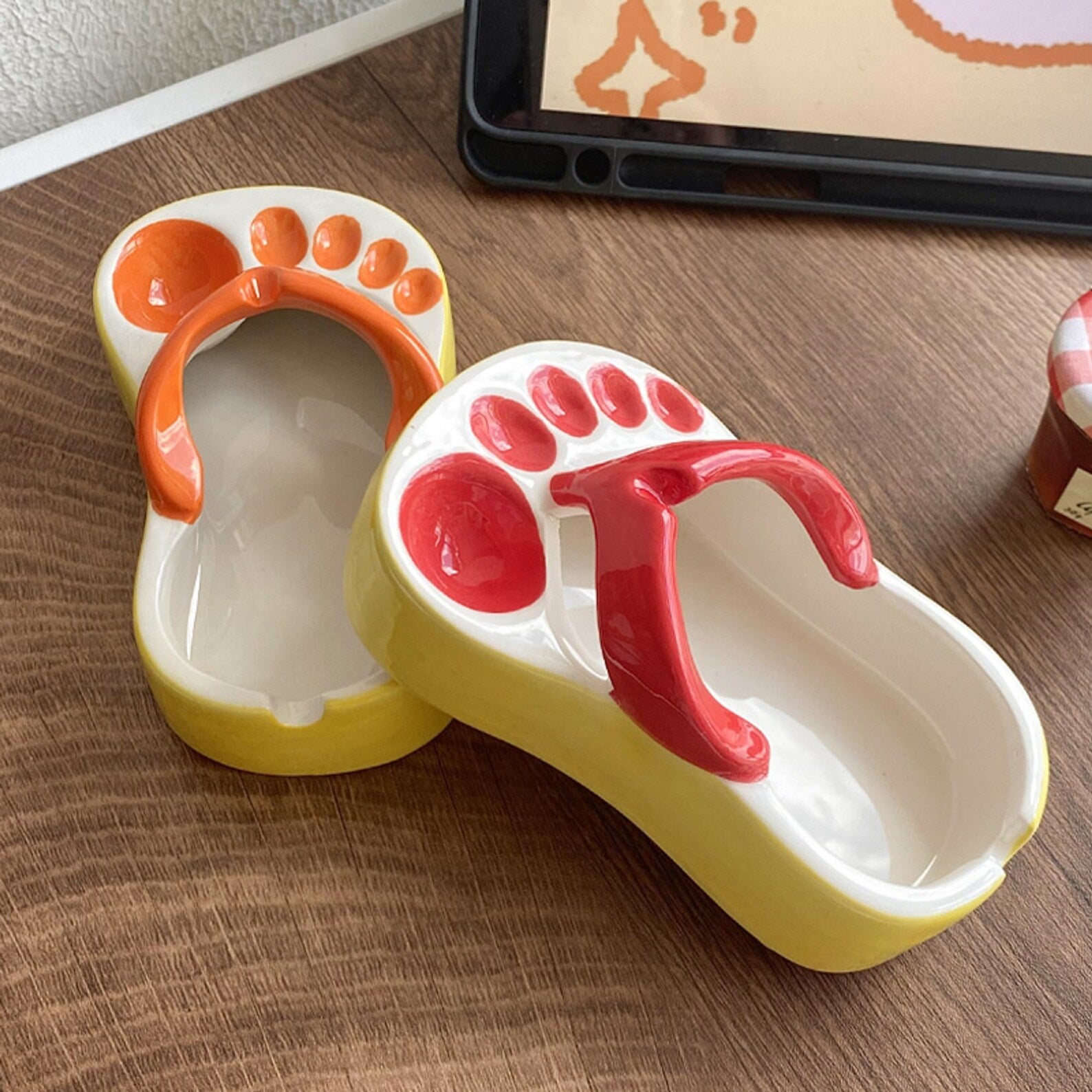 Feblilac Cute Ceramic Slippers-Shaped Plate-KOLAICH™