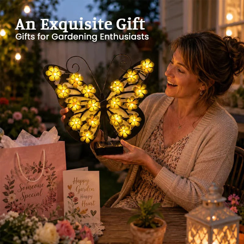 Solar Metal Butterfly Wall Lights Outdoor Decor🦋-KOLAICH™