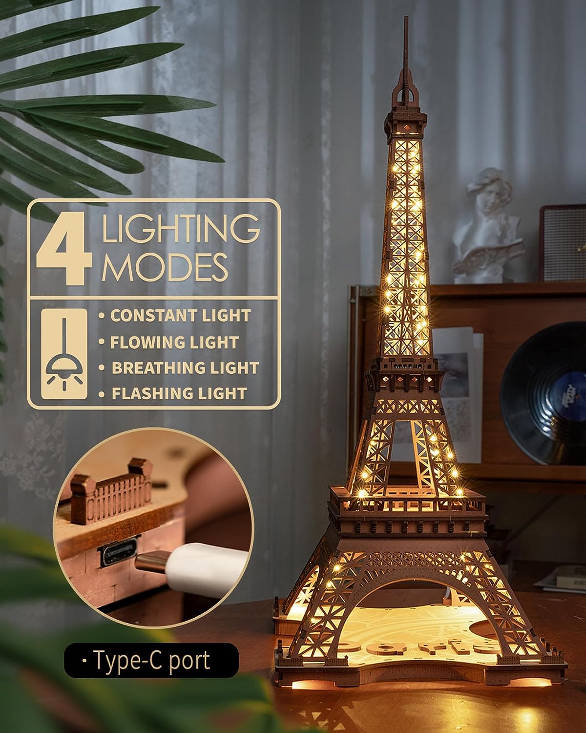 Starry Eiffel Tower 3D Wooden Puzzle-KOLAICH™
