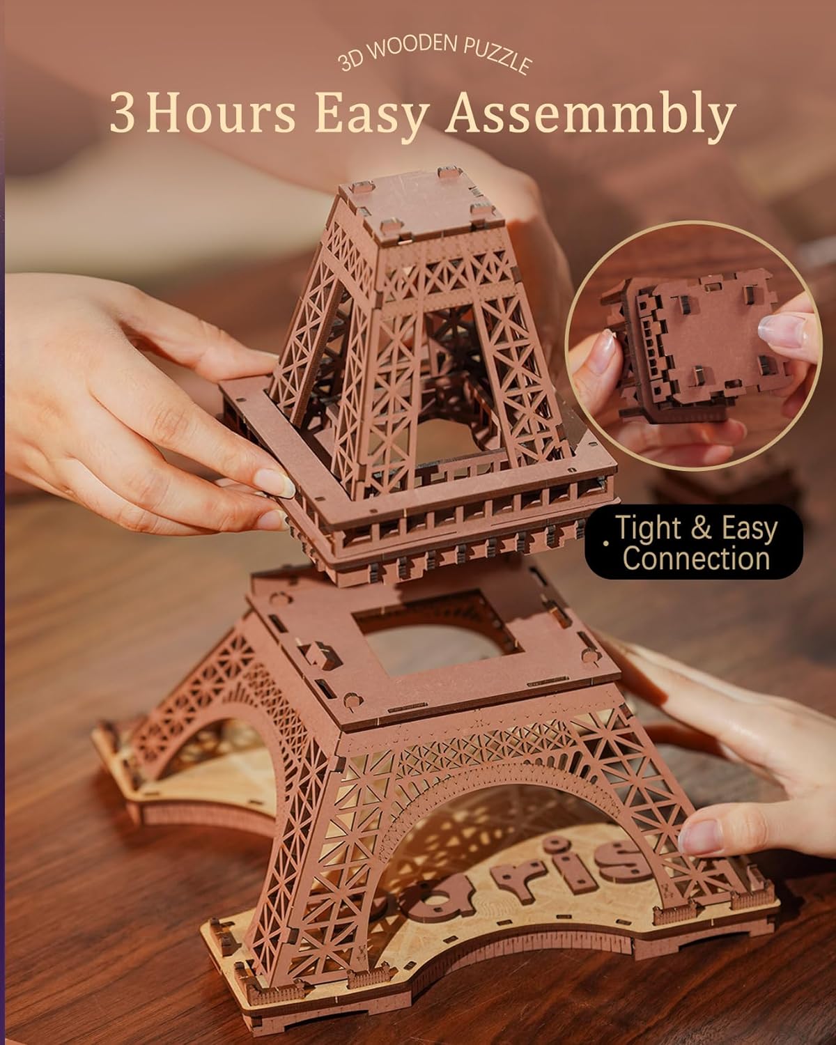 Starry Eiffel Tower 3D Wooden Puzzle-KOLAICH™